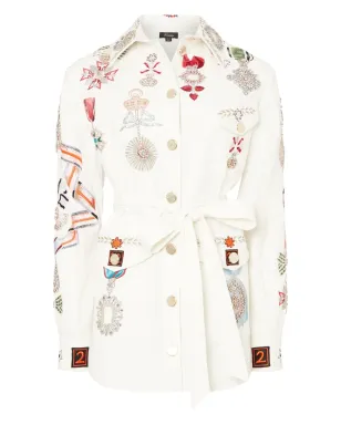 Temperley London Diamantine シャツジャケット（ホワイト） - サムネイル1