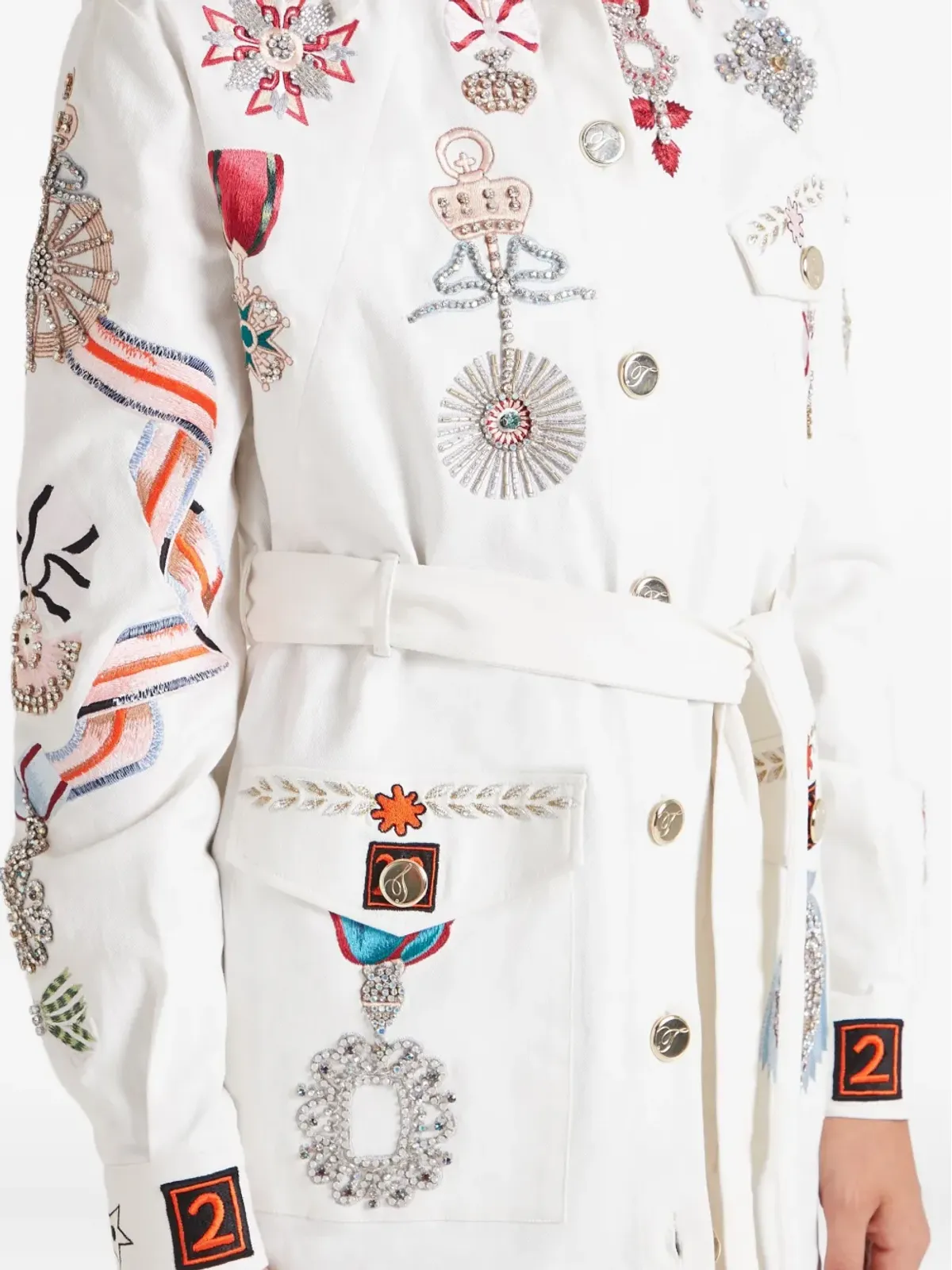 Temperley London Diamantine シャツジャケット（ホワイト） - 画像5