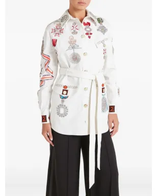 Temperley London Diamantine シャツジャケット（ホワイト） - サムネイル3