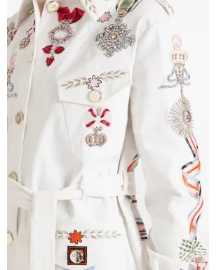 Temperley London Diamantine シャツジャケット（ホワイト） - サムネイル4