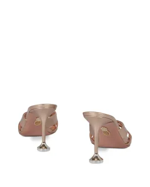 Aquazzura クロスストラップレザーサンダル - サムネイル3
