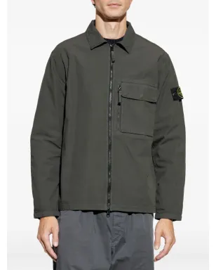 Stone Island パッチポケットジップフロントシャツ - サムネイル3