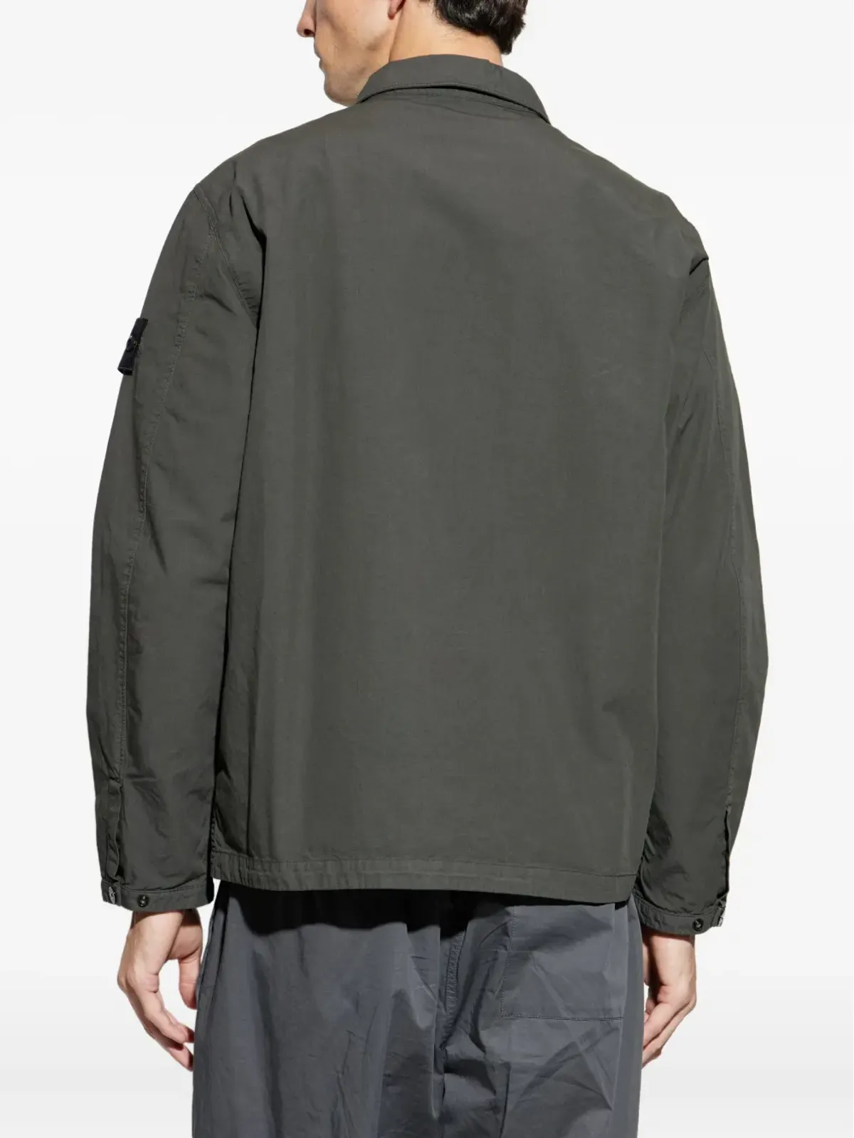Stone Island パッチポケットジップフロントシャツ - 画像4