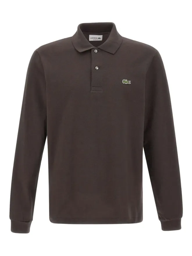 Lacoste Lacoste 長袖リブカラー ポロシャツ - Brownの商品画像