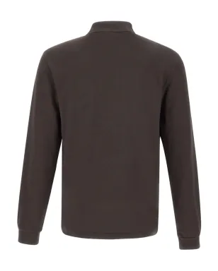 Lacoste 長袖リブカラー ポロシャツ - Brown - サムネイル2