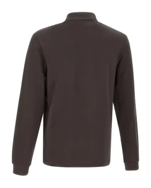 Lacoste 長袖リブカラー ポロシャツ - Brown - サムネイル3