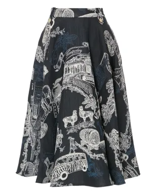 Temperley London イラスト入りAラインスカート - サムネイル1