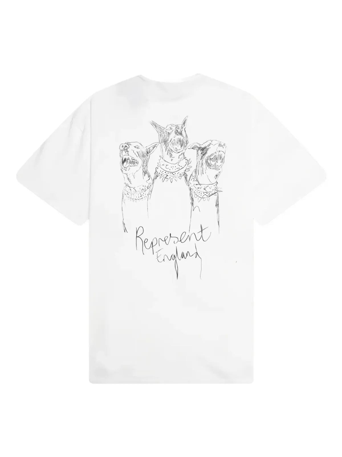 Represent Hand Drawn Thoroughbred Graphic-Print T-Shirt - White - 画像2