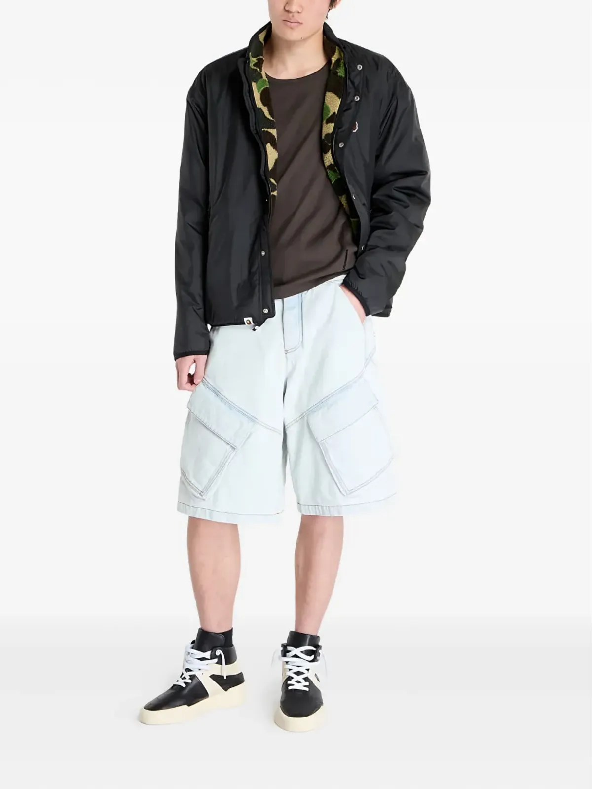 A BATHING APE® Abc カモ柄 ボア リバーシブルジャケット - 画像2