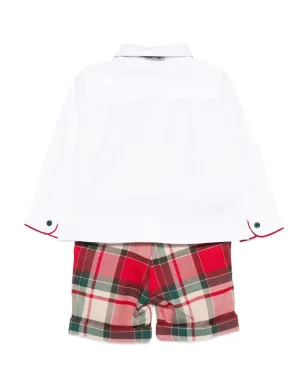Abel & Lula チェック柄パンツセット - レッド - サムネイル2