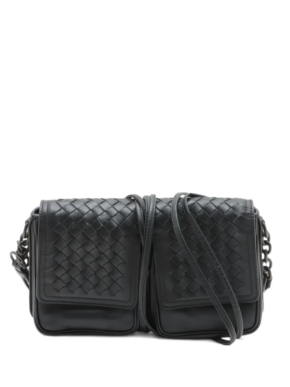 Bottega Veneta Pre-Owned イントレチャートレザー クロスボディバッグ - 画像1