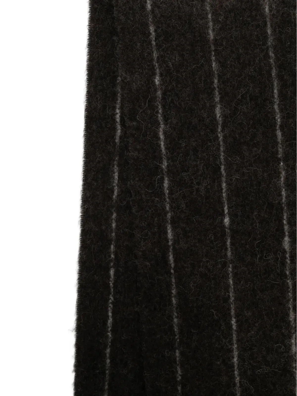 OUR LEGACY pinstriped fringe scarf - Brown - 画像2