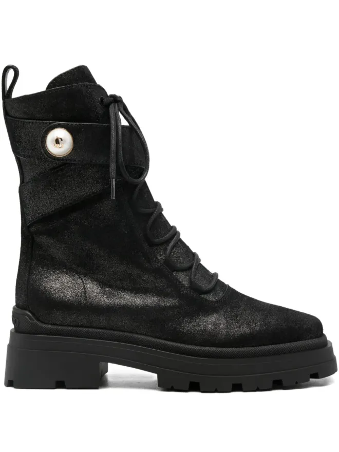 Jimmy Choo Jimmy Choo ブラック レザー ブーツの商品画像