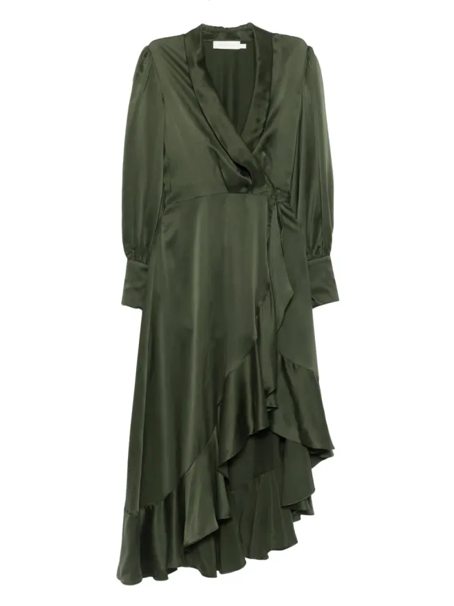 Zimmermann ZIMMERMANN ラッフル付きラップスタイル アシンメトリックドレスの商品画像