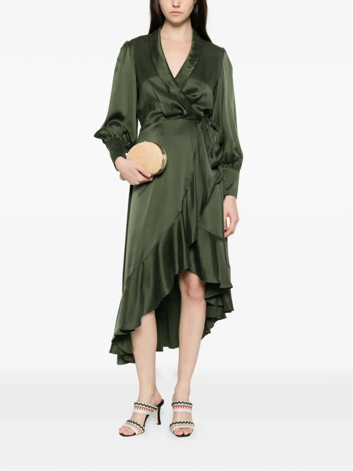 ZIMMERMANN ラッフル付きラップスタイル アシンメトリックドレス - 画像2