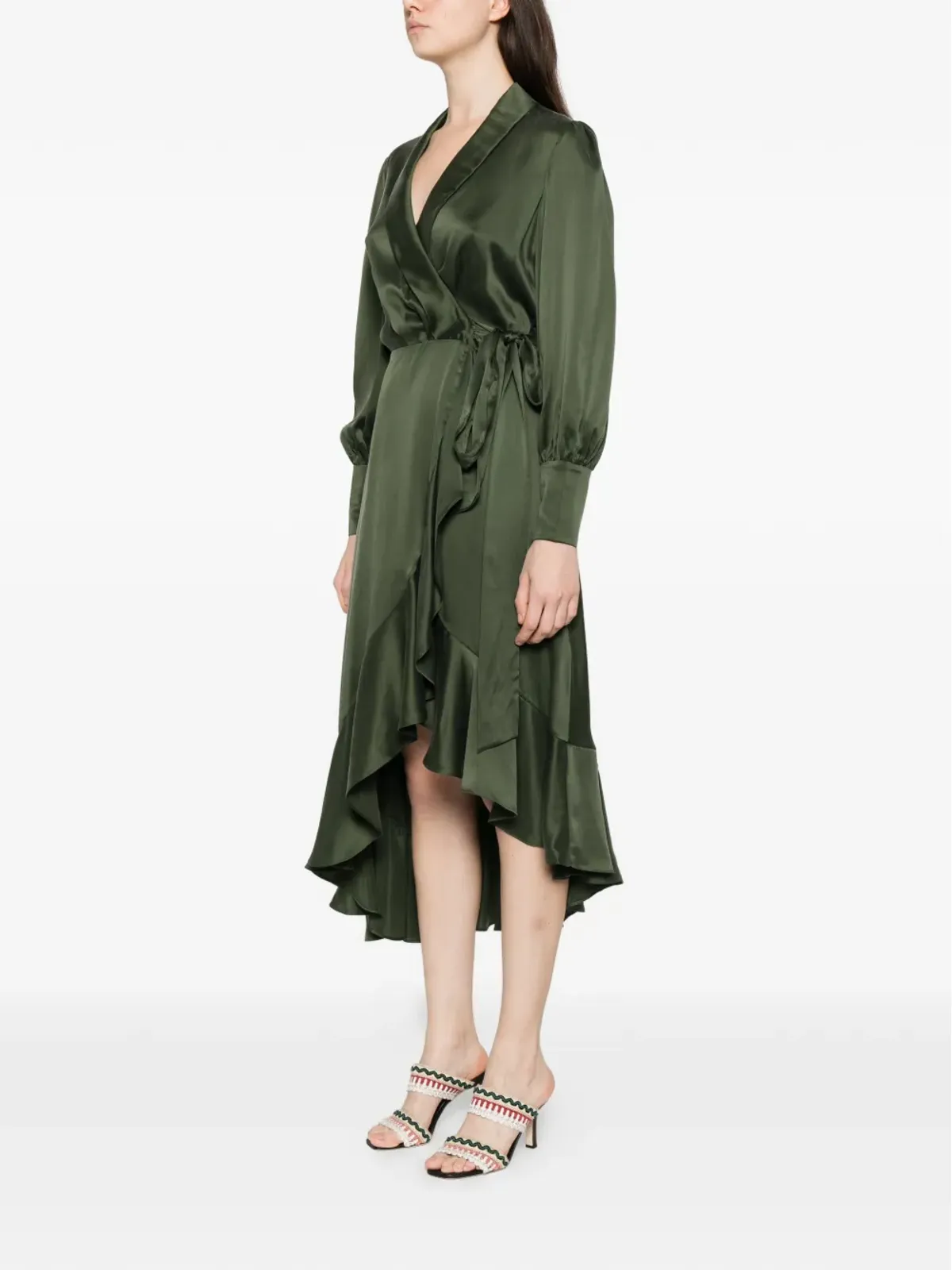 ZIMMERMANN ラッフル付きラップスタイル アシンメトリックドレス - 画像3
