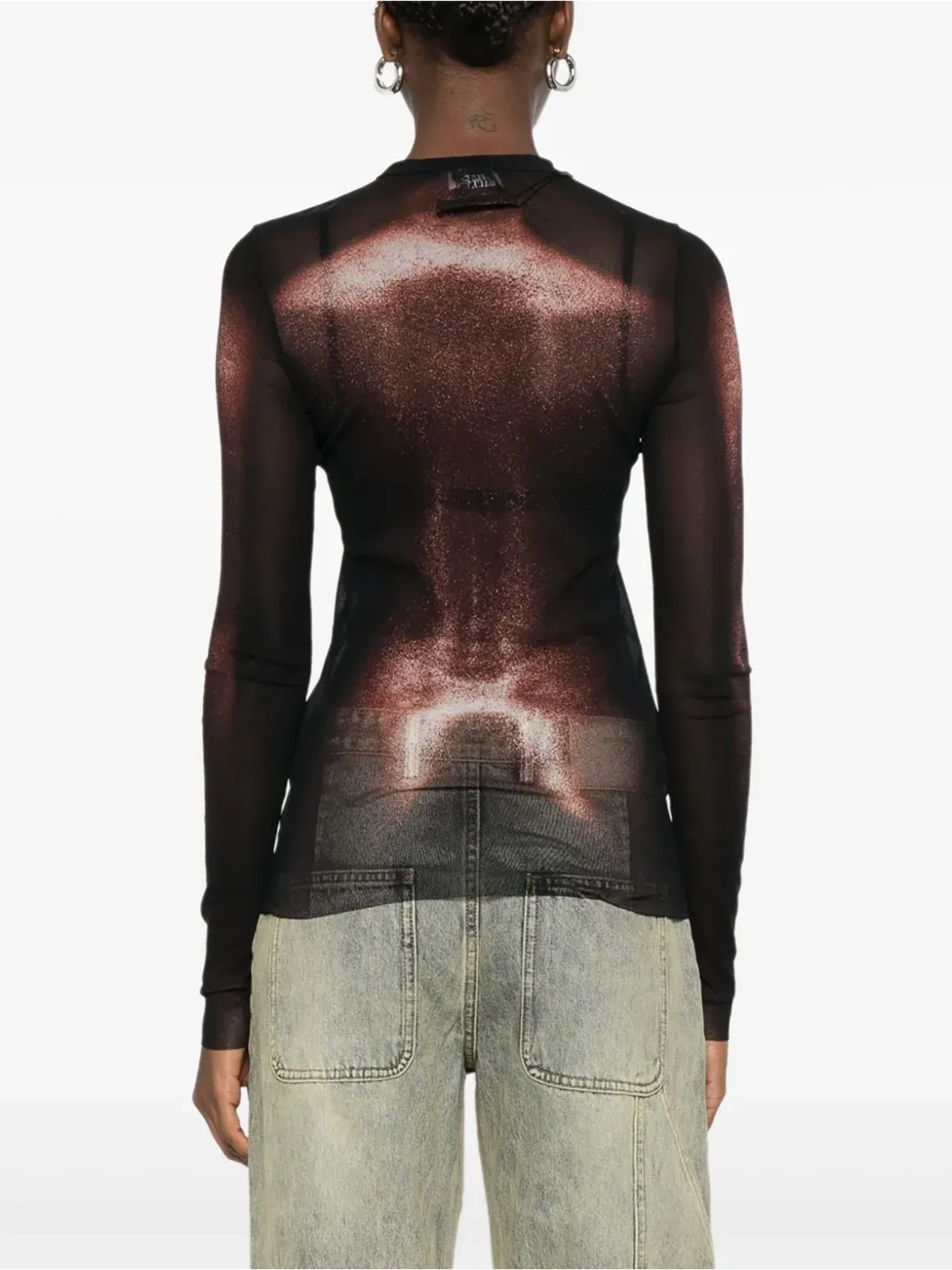 Jean Paul Gaultier ボディプリント メッシュトップ - 画像4