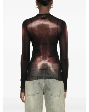 Jean Paul Gaultier ボディプリント メッシュトップ - サムネイル4