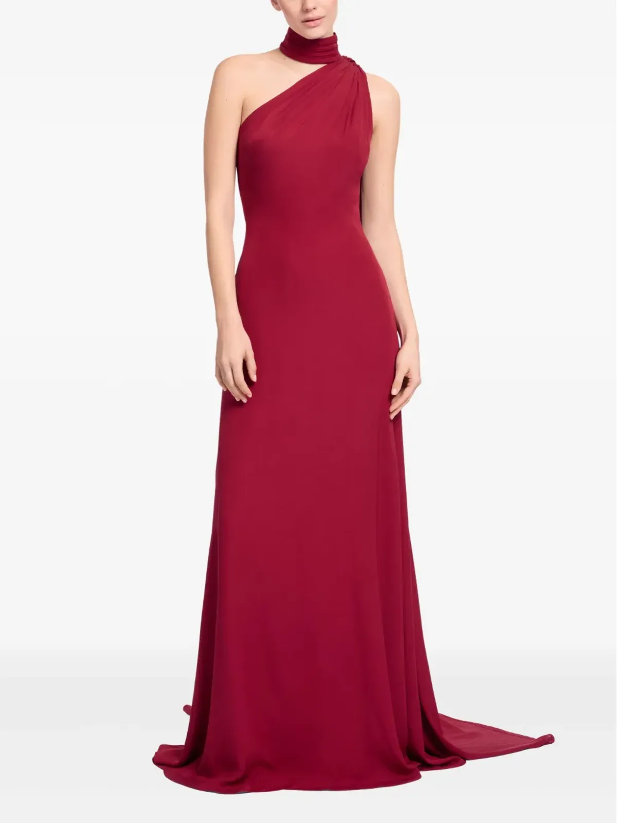 Elie Saab 片肩スカーフ付きマキシドレス - 画像2