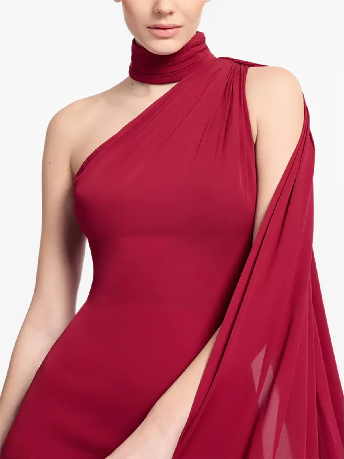 Elie Saab 片肩スカーフ付きマキシドレス - 画像4