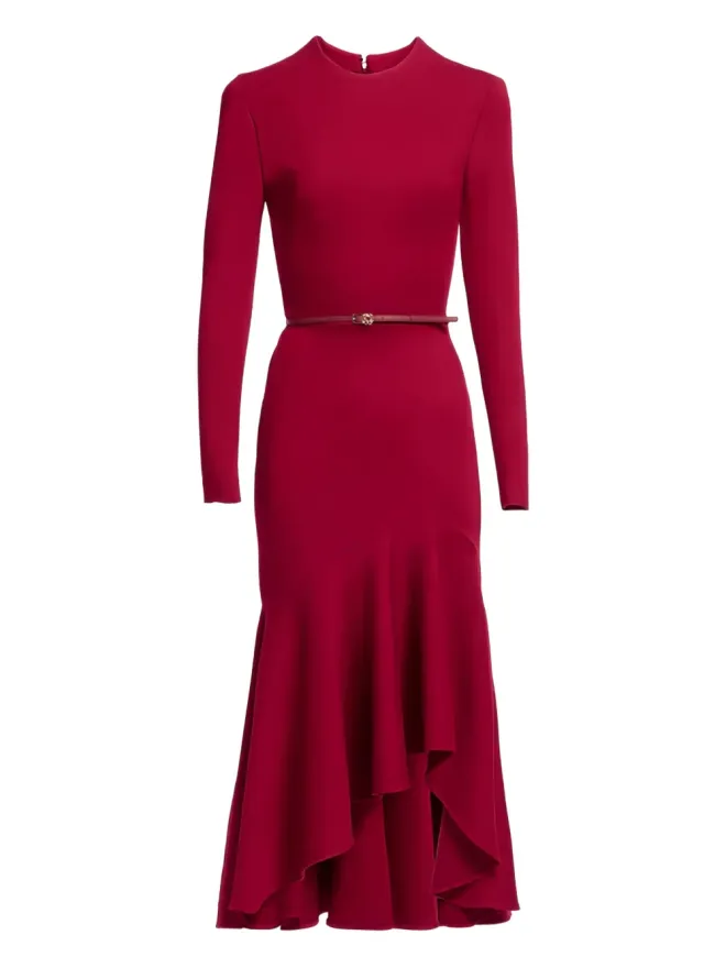 Elie Saab Elie Saab フリルベルト付きミディドレスの商品画像
