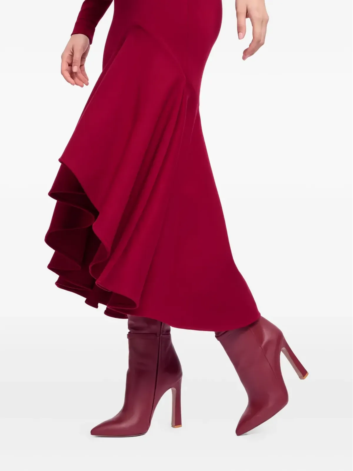 Elie Saab フリルベルト付きミディドレス - 画像4