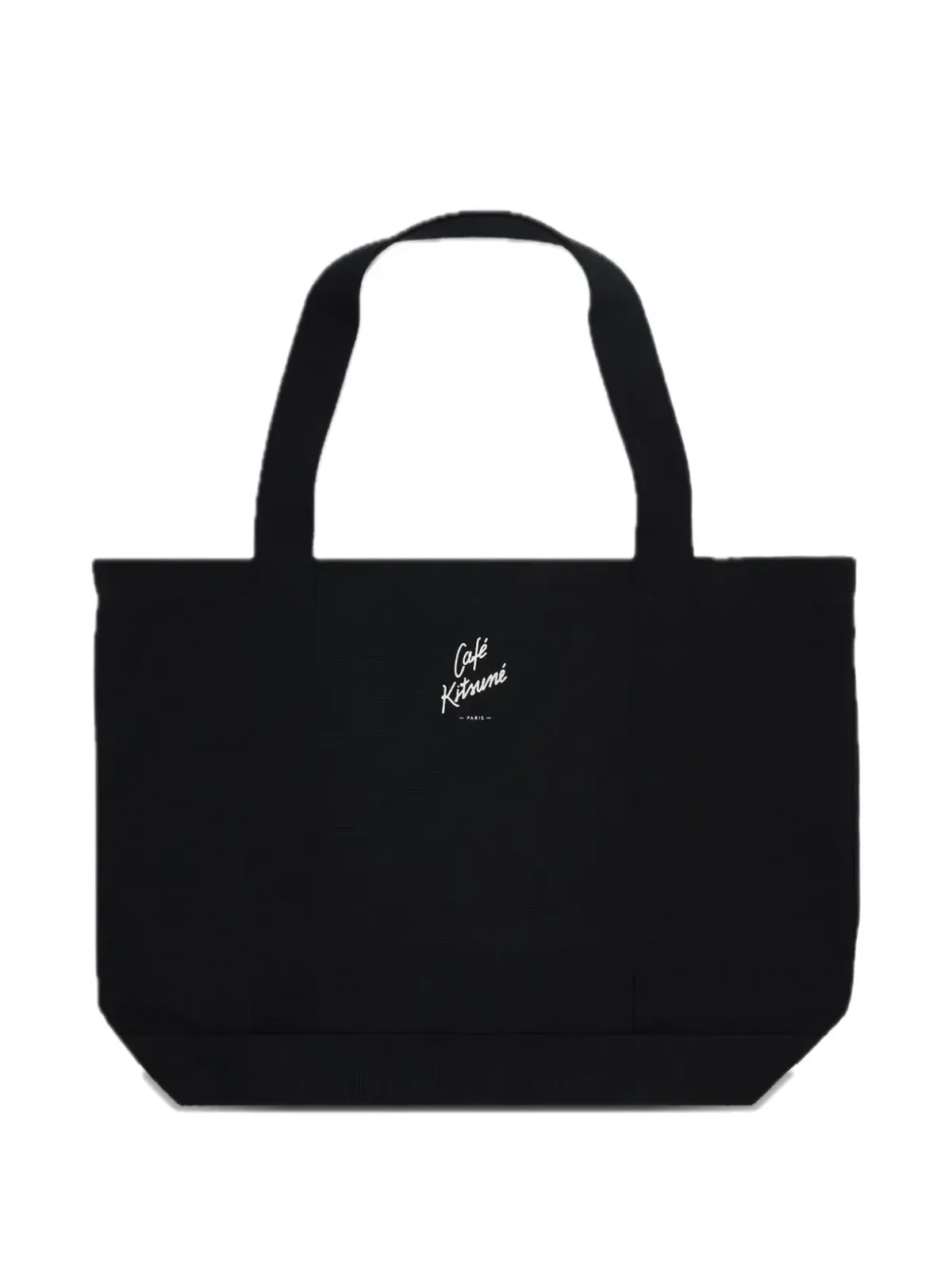 CAFÉ KITSUNÉ コーヒーカッププリント トートバッグ - ブラック - 画像2