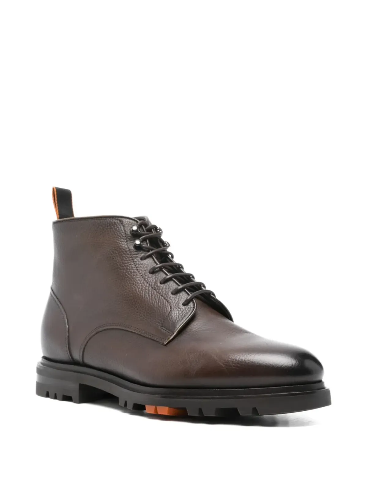 Santoni レースアップレザーブーツ - Brown - 画像2