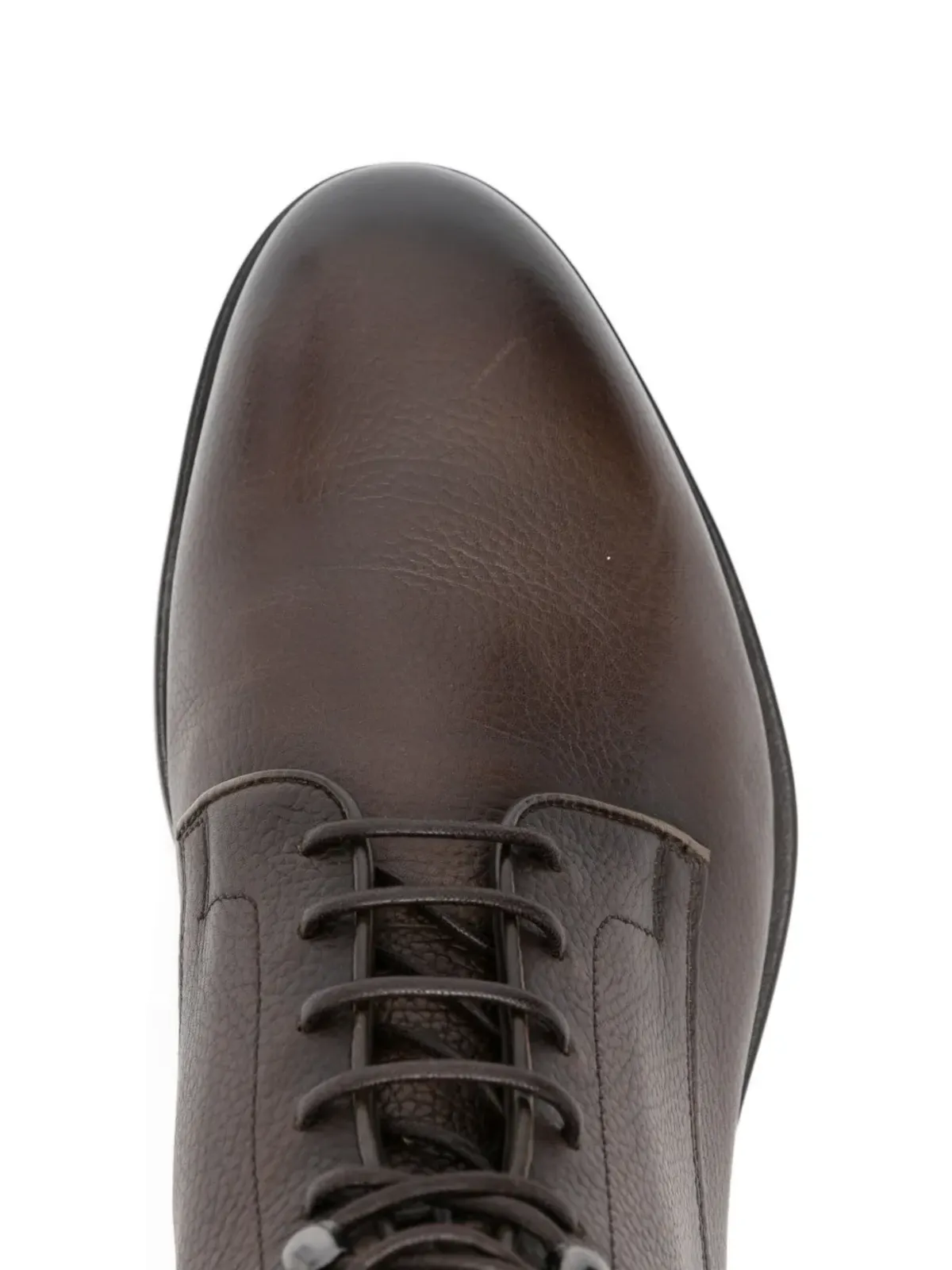 Santoni レースアップレザーブーツ - Brown - 画像4