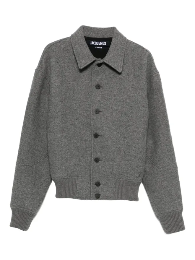 JACQUEMUS Jacquemus ウールボンバージャケット グレーの商品画像