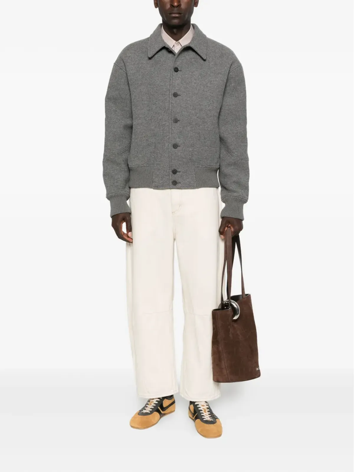 Jacquemus ウールボンバージャケット グレー - 画像2