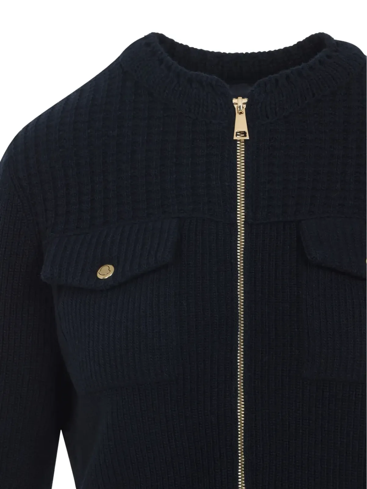 Moncler リブ編みジップフロントのフィットジャケット - 画像3