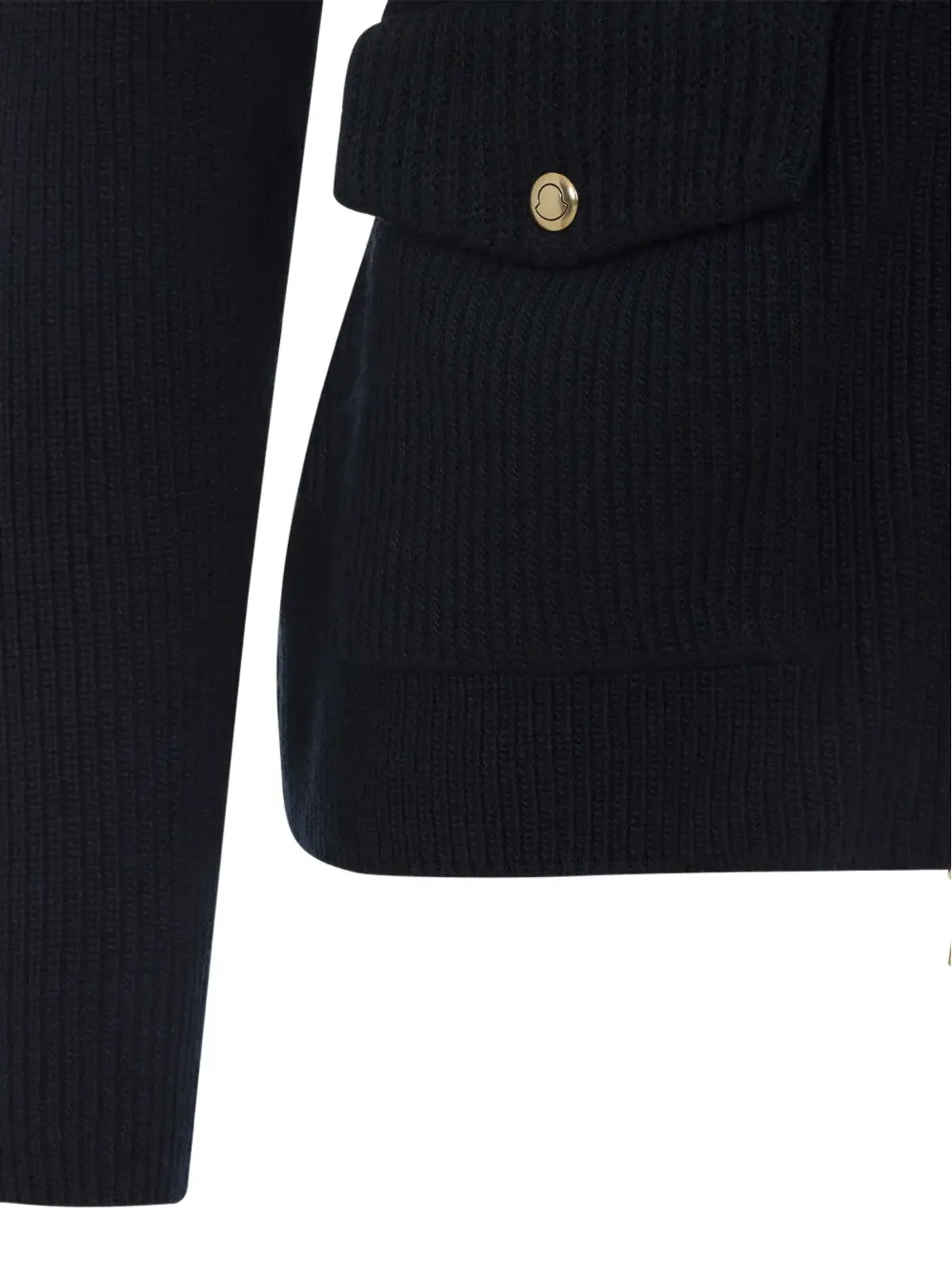 Moncler リブ編みジップフロントのフィットジャケット - 画像4