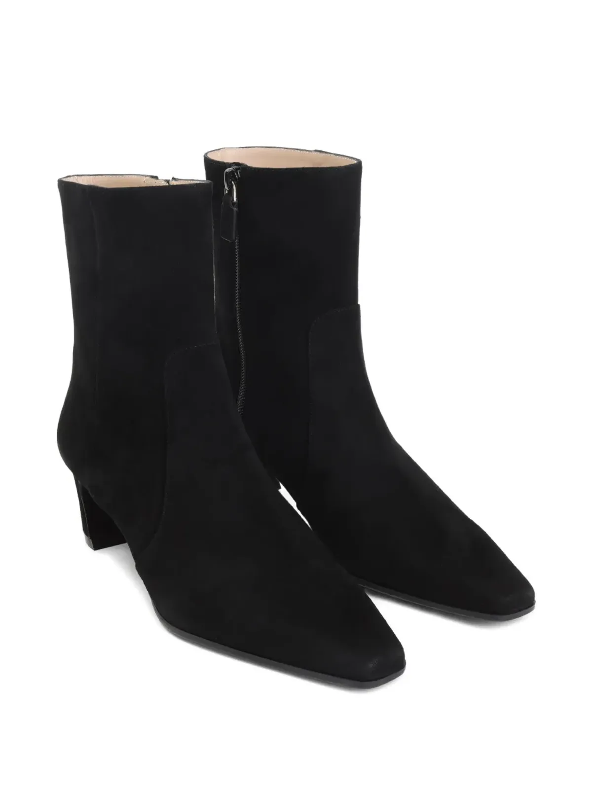 Stuart Weitzman 50mmスエードジップ付きブーツ - ブラック - 画像2