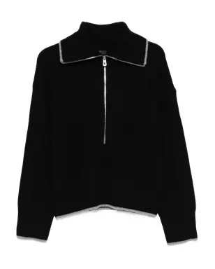 PINKO ジップフロント リブ編みニットセーター - サムネイル1