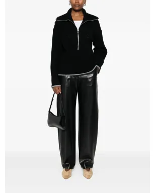 PINKO ジップフロント リブ編みニットセーター - サムネイル2