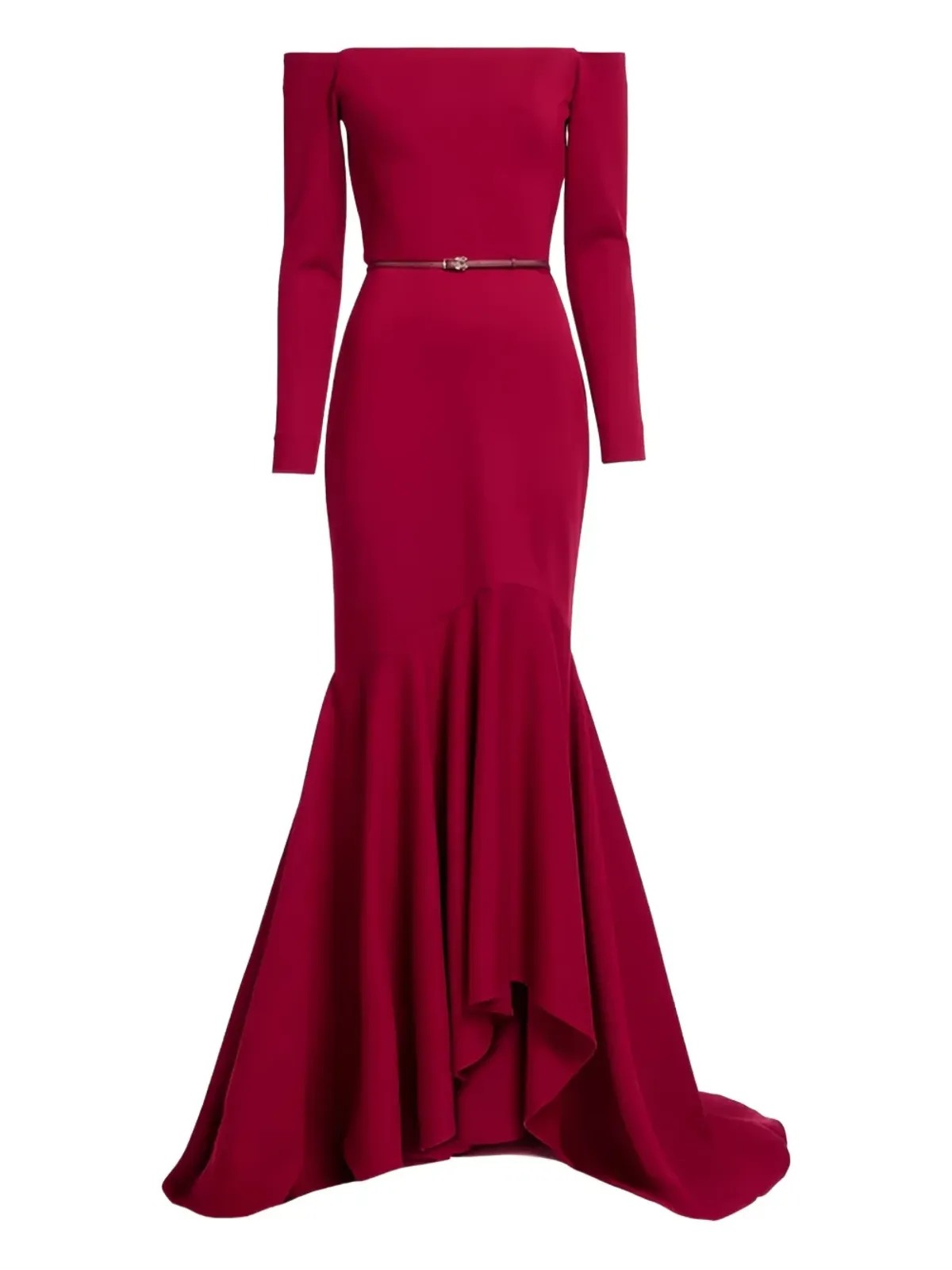 Elie Saab オフショルダーベルト付きマキシドレス - 画像1