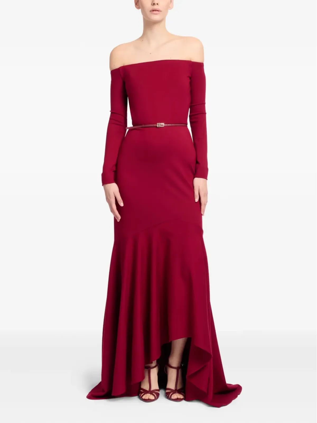 Elie Saab オフショルダーベルト付きマキシドレス - 画像2