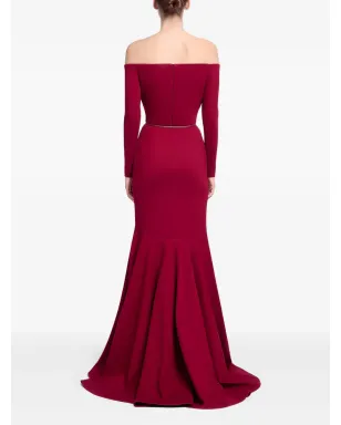 Elie Saab オフショルダーベルト付きマキシドレス - サムネイル3