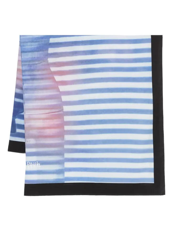 Jean Paul Gaultier Jean Paul Gaultier ストライプ柄シルクスカーフの商品画像