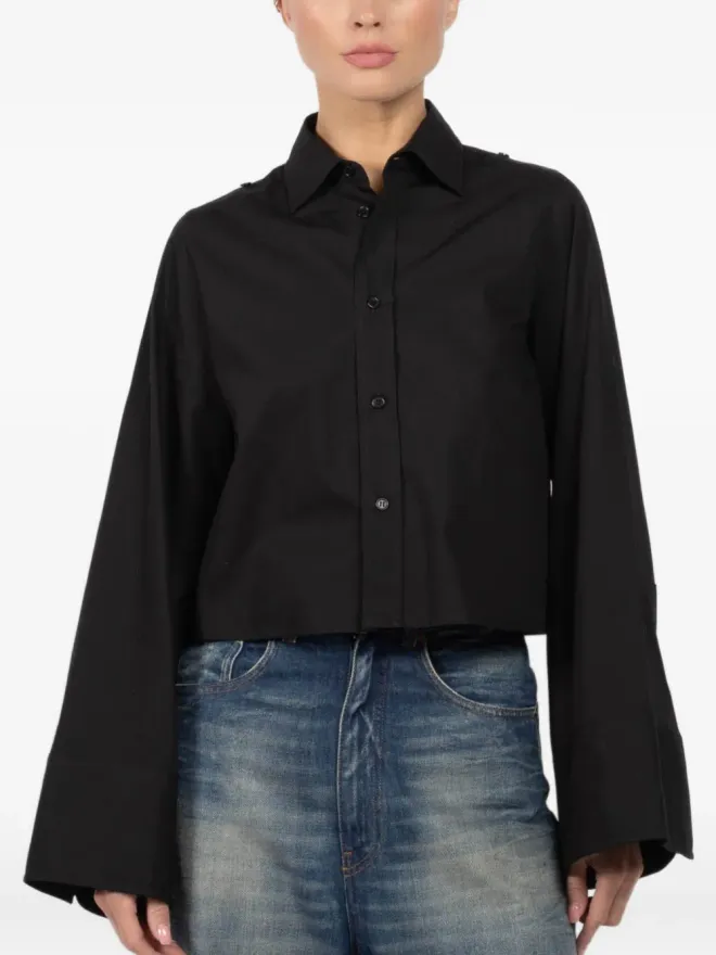 MM6 Maison Margiela MM6 Maison Margiela ベルスリーブクロップドシャツの商品画像