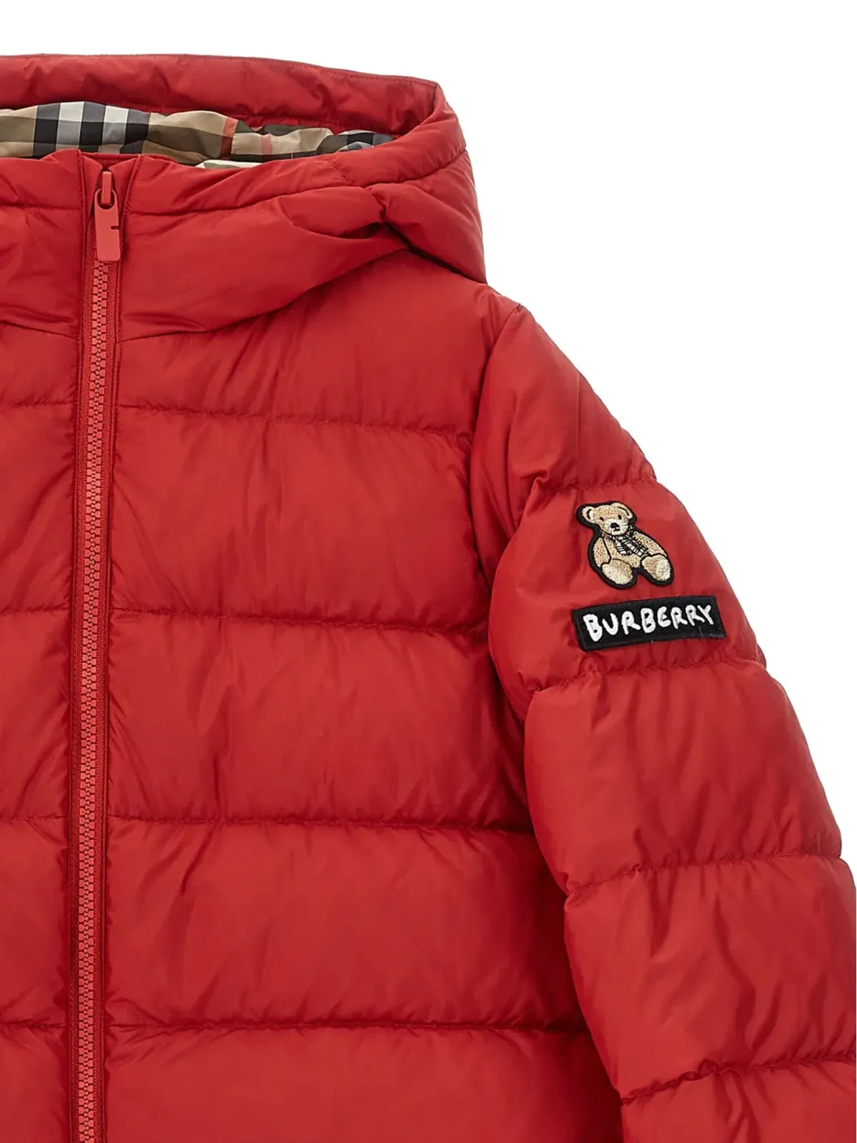 Burberry Kids キルテッドフード付きジャケット - 画像3