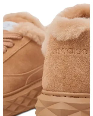 Jimmy Choo ファー トリム ダイヤモンド Maxi スニーカー - サムネイル4