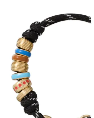 Roxanne Assoulin knotted heart-charm bracelet - Black - サムネイル2