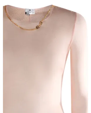 Elisabetta Franchi ネックレス装飾付きシアーボディスーツ - サムネイル2