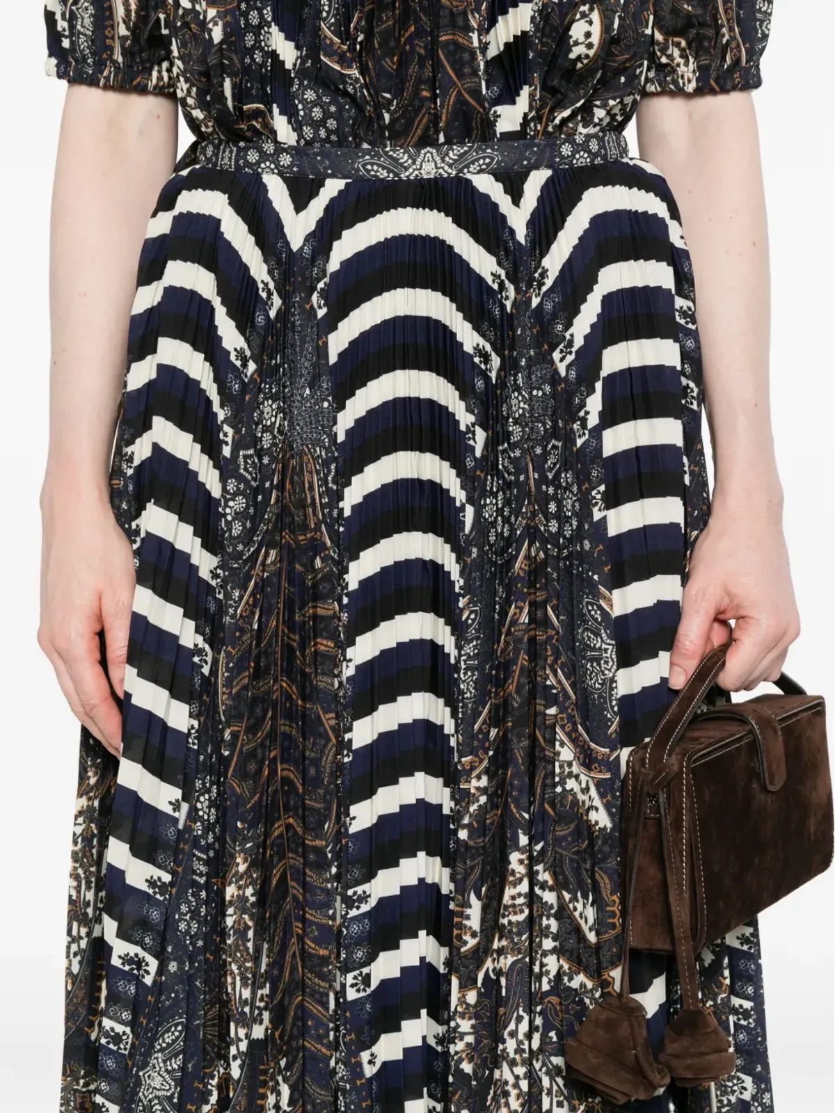 Ulla Johnson ペイズリーストライプ柄プリーツスカート - 画像5