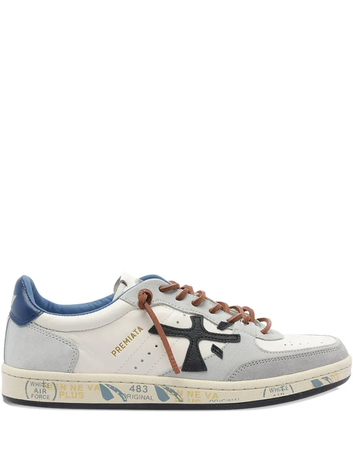 Premiata Bskt Clay 7617 レザー スニーカー - White - 画像1