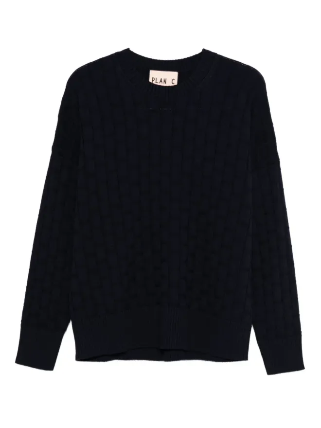 Plan C Plan C キルテッド クルーネック セーターの商品画像