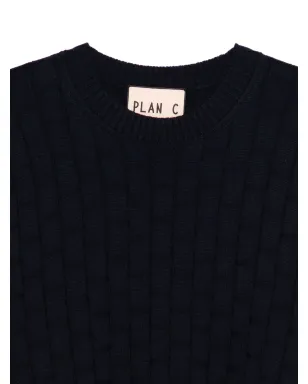 Plan C キルテッド クルーネック セーター - サムネイル3