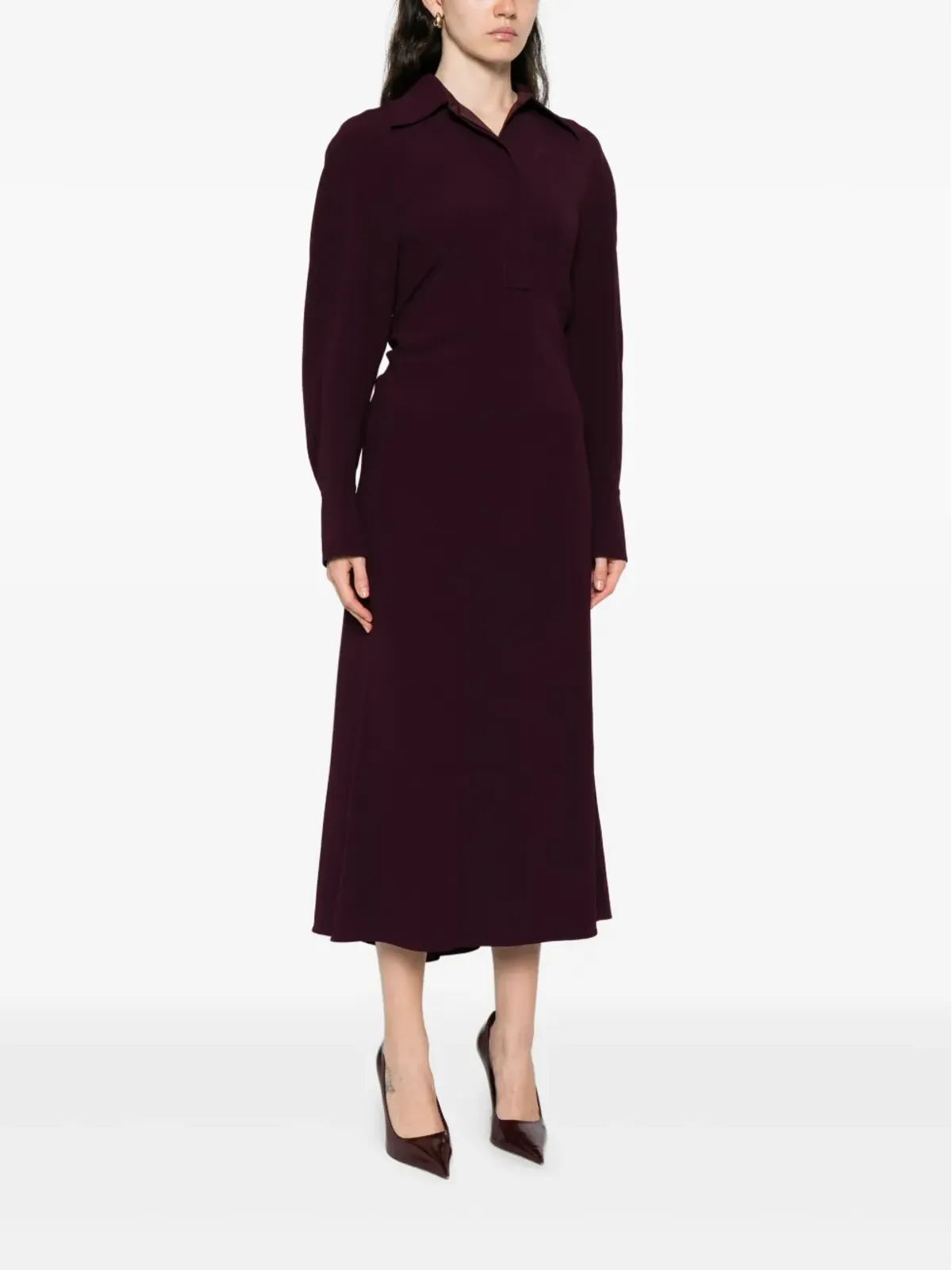 Victoria Beckham パフスリーブ ミディドレス - 画像3